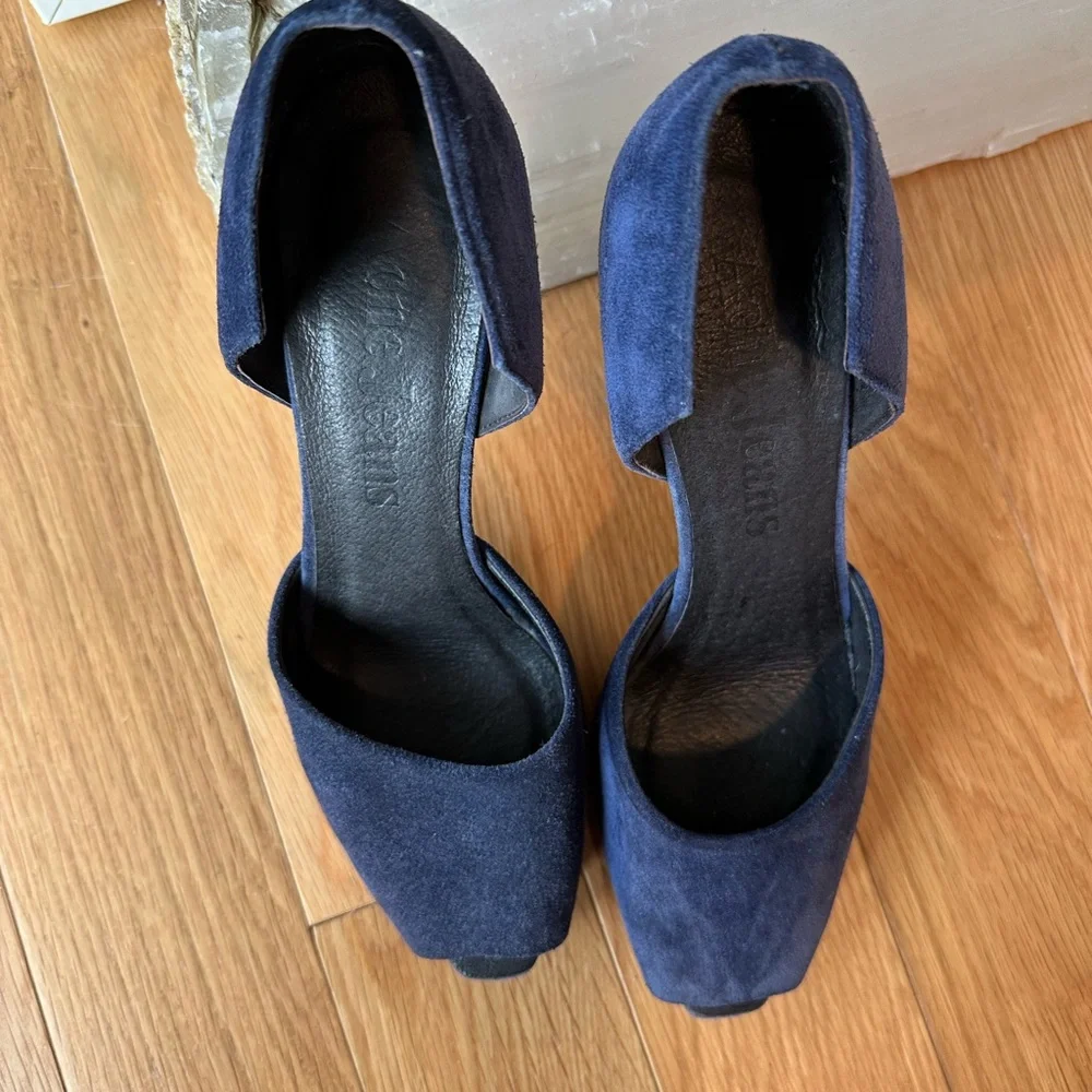Acne Studios Blue and Grey Suede d’Orsay Pumps, size 8, GUC - Picture 7 of 9